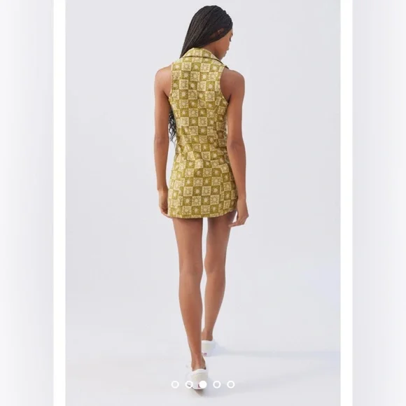 Urban Outfitters UO Freya Linen Collared Mini Dress - Picture 4 of 8